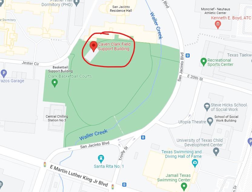 Caven Clark Support Building map Caven Clark Support Building map